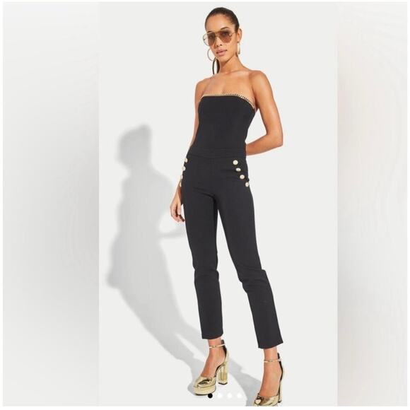 NWOT Generation Love Alexis Crepe Jumpsuit Black size XS - Picture 2 of 8